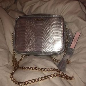 Victoria’s Secret Metallic  bag with gold chain